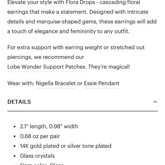 Elegant Silver Floral Earrings - Picture 5 of 5